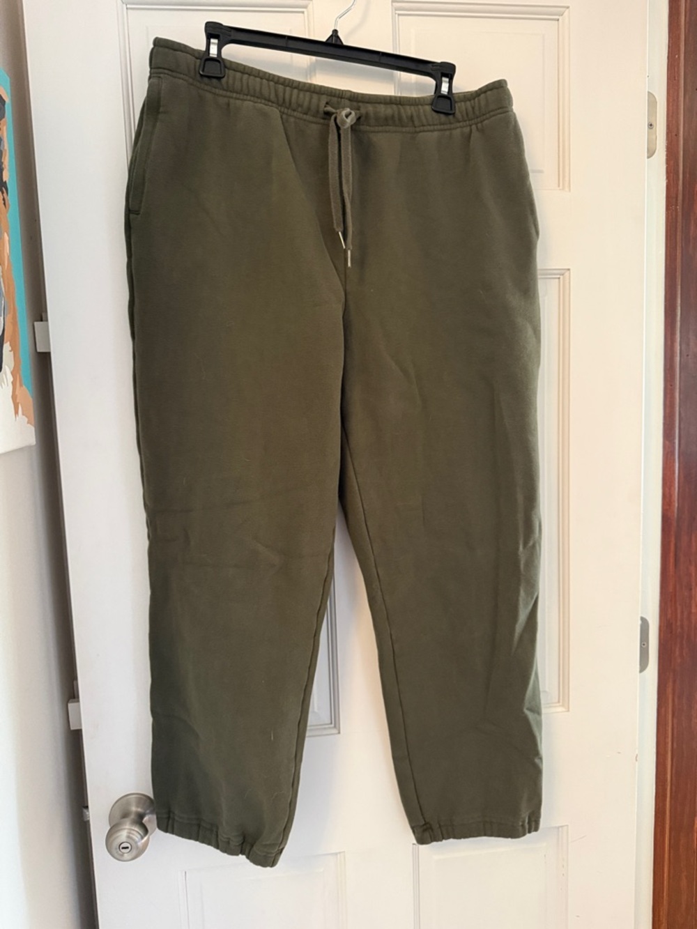 Lands' End Tall Olive Green Drawstring Joggers
